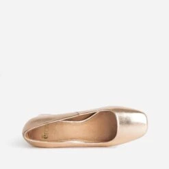 Escarpin Rose Cuivré Métallisé à Bout Carré -Boutique Caprice WWWERM 10383960016 4