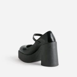 Babies TEXTO Noire Vernie à Plateforme -Boutique Caprice WWWERM 10383960023 3