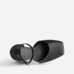 Babies Noire Satiné à Maxi Plateforme -Boutique Caprice WWWERM 10383960074 4