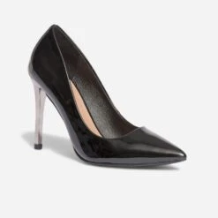 Stiletto TEXTO Noir Verni à Talon Miroir -Boutique Caprice WWWERM 10383960737 1