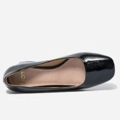 Escarpin Noir Verni à Bout Carré -Boutique Caprice WWWERM 10383960773 4