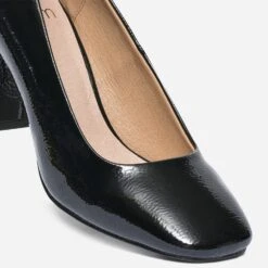 Escarpin Noir Verni à Bout Carré -Boutique Caprice WWWERM 10383960773 5