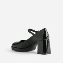 Babies à Talon Noir Verni à Plateforme -Boutique Caprice WWWERM 10383960786 3