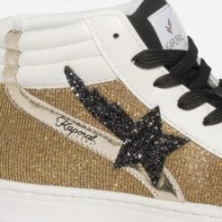 Basket KAPORAL Noire, Blanche Et Mesh Doré -Boutique Caprice WWWERM 10383970088 5