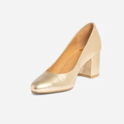 Escarpin Doré En Cuir -Boutique Caprice WWWERM 10383990073 2