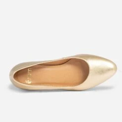 Escarpin Doré En Cuir -Boutique Caprice WWWERM 10383990073 4