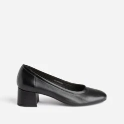 Escarpin Noir En Cuir