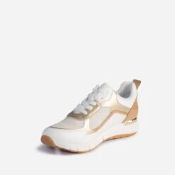 Tennis TEXTO Blanche, Camel, Dorée -Boutique Caprice WWWERM 10384320033 2