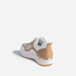 Tennis TEXTO Blanche, Camel, Dorée -Boutique Caprice WWWERM 10384320033 3