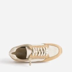 Tennis CAPRICE Camel Et Textile Pailleté -Boutique Caprice WWWERM 10384320048 4