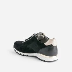 Tennis CAPRICE Noire En Cuir Et Textile Pailleté -Boutique Caprice WWWERM 10384320049 3