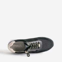 Tennis CAPRICE Noire En Cuir Et Textile Pailleté -Boutique Caprice WWWERM 10384320049 4