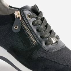 Tennis CAPRICE Noire En Cuir Et Textile Pailleté -Boutique Caprice WWWERM 10384320049 5