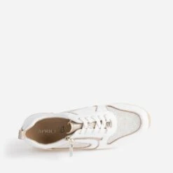 Tennis CAPRICE Blanche En Cuir Et Mesh -Boutique Caprice WWWERM 10384320054 4