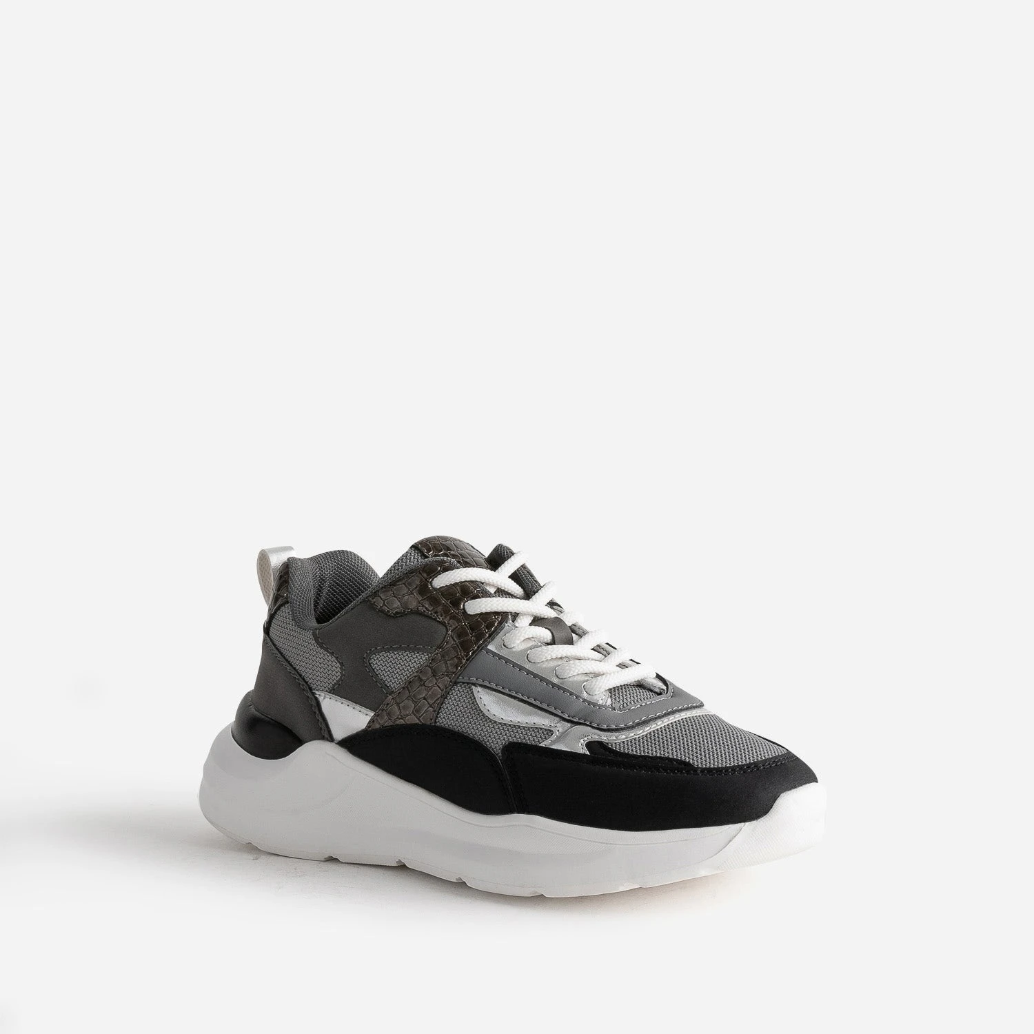 Tennis TEXTO Noire, Grise Et Argentée 4 Tennis TEXTO Noire, Grise Et Argentée – Image 2
