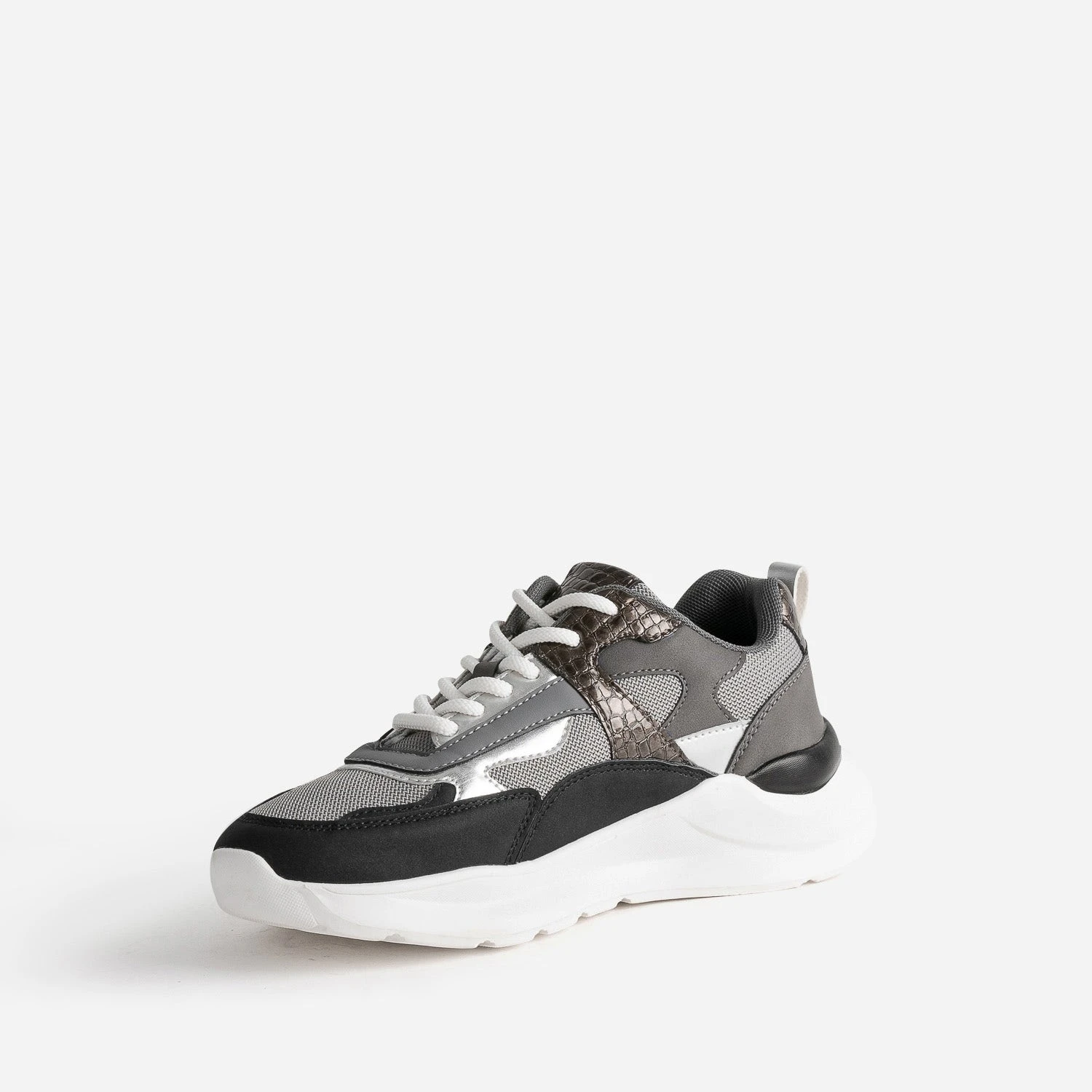Tennis TEXTO Noire, Grise Et Argentée 5 Tennis TEXTO Noire, Grise Et Argentée – Image 3