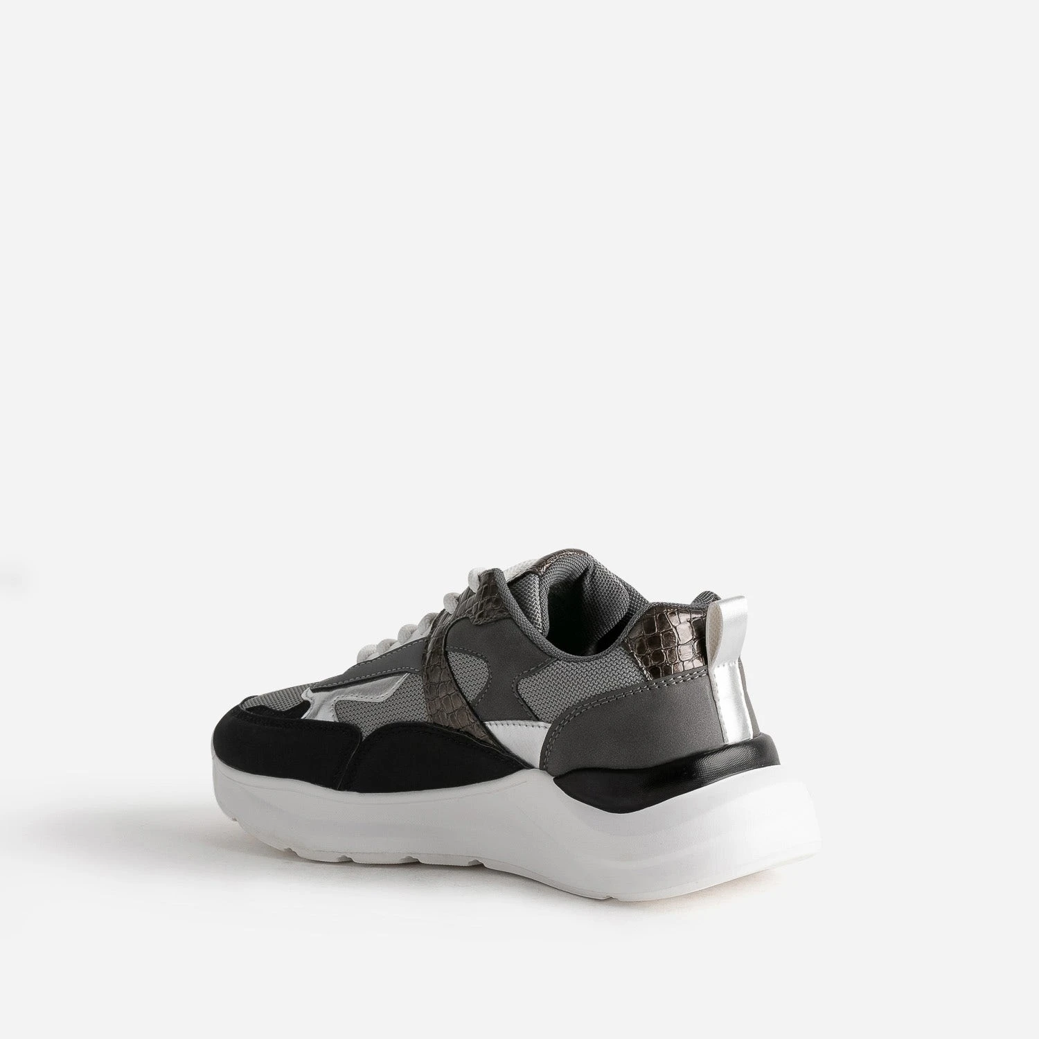 Tennis TEXTO Noire, Grise Et Argentée 6 Tennis TEXTO Noire, Grise Et Argentée – Image 4