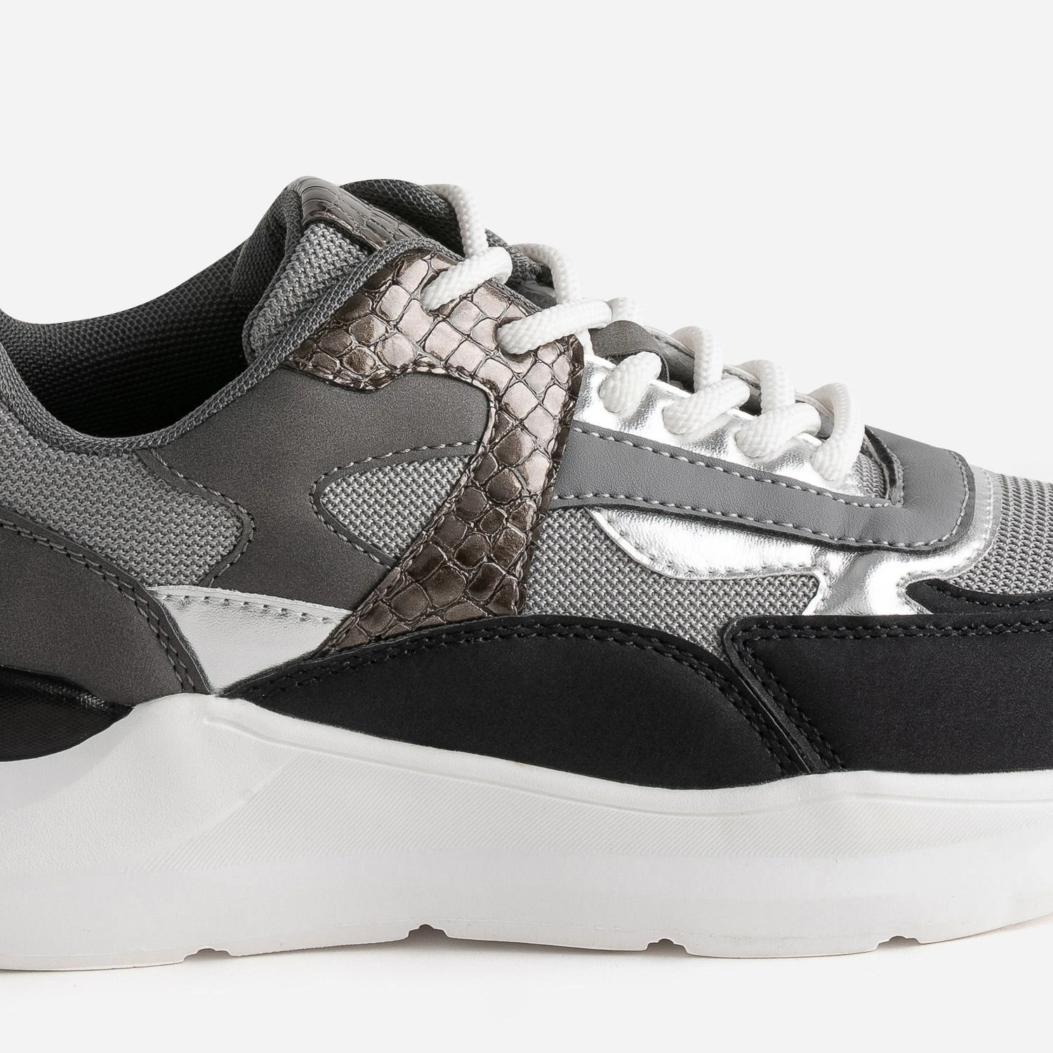 Tennis TEXTO Noire, Grise Et Argentée 8 Tennis TEXTO Noire, Grise Et Argentée – Image 6