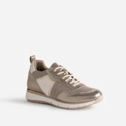 Tennis TEXTO Bronze, Or Et écrue Multi Matières -Boutique Caprice WWWERM 10384320203 1