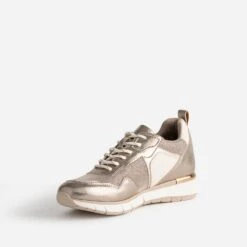 Tennis TEXTO Bronze, Or Et écrue Multi Matières -Boutique Caprice WWWERM 10384320203 2