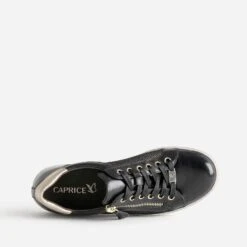 Tennis CAPRICE Noire En Cuir Détails Dorés -Boutique Caprice WWWERM 10384320241 4