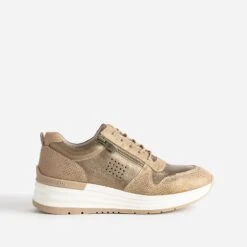 Tennis Compensée TBS Bronze En Cuir