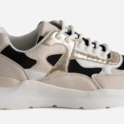 Tennis TEXTO Noire, Beige, Blanche Et Dorée -Boutique Caprice WWWERM 10384320359 5