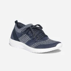 Tennis-chaussette Bleue Et Argentée Tricotée éco-conçue -Boutique Caprice WWWERM 10384320677 1