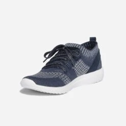Tennis-chaussette Bleue Et Argentée Tricotée éco-conçue -Boutique Caprice WWWERM 10384320677 2