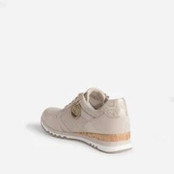 Tennis MARCO TOZZI Beige Et Imprimé Python -Boutique Caprice WWWERM 10384320746 3
