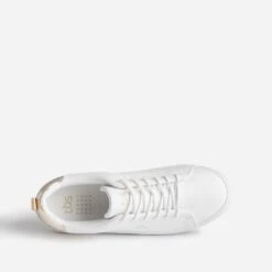 Tennis TBS Blanche Et Or En Cuir -Boutique Caprice WWWERM 10384320848 4