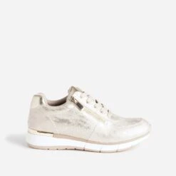 Tennis Beige Doré Perforée