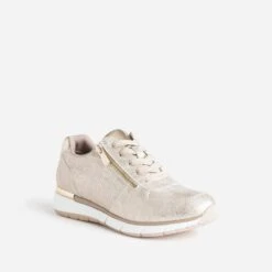 Tennis Beige Doré Perforée -Boutique Caprice WWWERM 10384320855 1