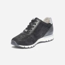 Tennis CAPRICE Noire En Cuir Velours à Strass -Boutique Caprice WWWERM 10384320946 2