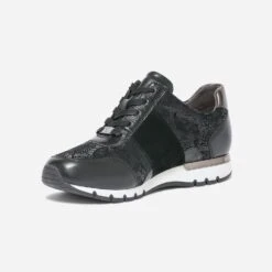 Tennis CAPRICE Noire Et Effet Python En Cuir -Boutique Caprice WWWERM 10384320972 2