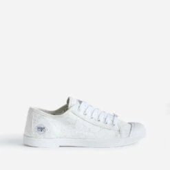 Tennis LE TEMPS DES CERISES Blanche Effet Dentelle