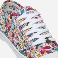 Tennis LE TEMPS DES CERISES Blanche En Toile Imprimée Fleurs -Boutique Caprice WWWERM 10384330159 5