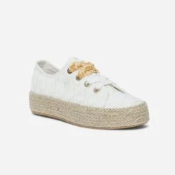 Tennis Blanche En Dentelle à Lacet-ruban -Boutique Caprice WWWERM 10384330172 1