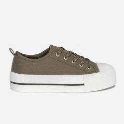 Tennis TEXTO Kaki à Semelle Plateforme éco-conçue