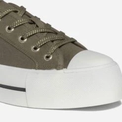 Tennis TEXTO Kaki à Semelle Plateforme éco-conçue -Boutique Caprice WWWERM 10384330189 5