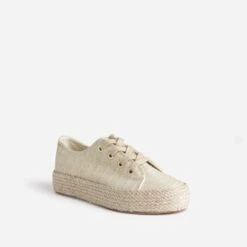 Tennis Dorée En Toile Brodée -Boutique Caprice WWWERM 10384330194 1