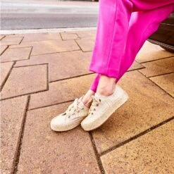 Tennis Dorée En Toile Brodée -Boutique Caprice WWWERM 10384330194 8