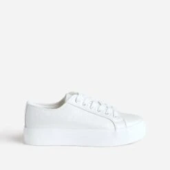 Tennis TEXTO Blanc Irisé Embossée Effet Python