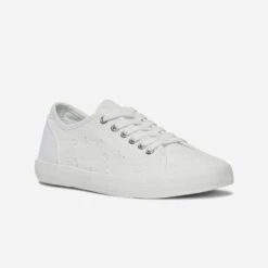 Tennis Blanche En Toile Façon Broderie Anglaise -Boutique Caprice WWWERM 10384330201 1