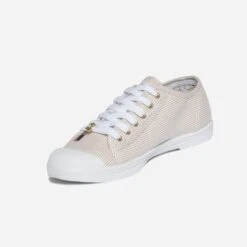 Tennis LE TEMPS DES CERISES Beige Rayée Blanc Et Argent -Boutique Caprice WWWERM 10384330202 2