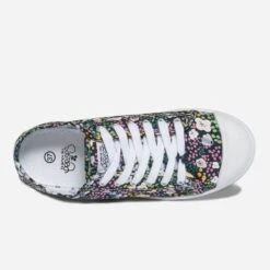 Tennis LE TEMPS DES CERISES Bleu Marine En Toile Imprimée Fleurs -Boutique Caprice WWWERM 10384330203 4