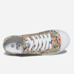 Tennis LE TEMPS DES CERISES Blanche Imprimée Fleurs Colorées -Boutique Caprice WWWERM 10384330205 4