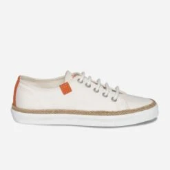 Tennis TBS Blanche En Toile Avec Lacet Imprimé