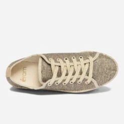 Tennis Marron En Toile Pailletée à Plateforme Corde -Boutique Caprice WWWERM 10384330210 4