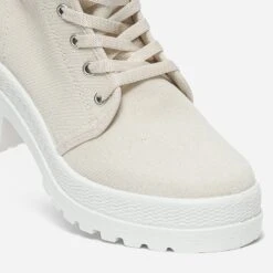 Basket TEXTO écrue En Toile à Plateforme Crantée -Boutique Caprice WWWERM 10384330215 5